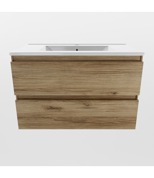 Mondiaz Badkamermeubel AIVY Chai 80cm met Wastafel Wit met kraangat