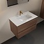MONDIAZ Mondiaz Badkamermeubel AIVY Mocha 80cm met Wastafel Wit met kraangat
