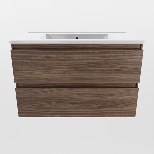 Mondiaz Badkamermeubel AIVY Mocha 80cm met Wastafel Wit met kraangat Mondiaz Badkamermeubel AIVY Mocha 80cm met Wastafel Wit met kraangat