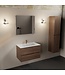Mondiaz Badkamermeubel AIVY Mocha 80cm met Wastafel Wit met kraangat
