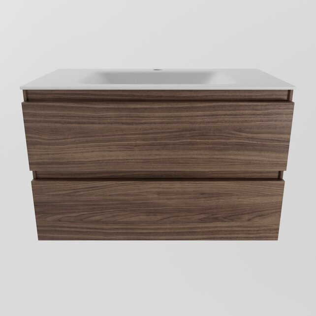 Mondiaz Badkamermeubel AIVY Mocha 80cm met Wastafel Mat Wit met kraangat Mondiaz Badkamermeubel AIVY Mocha 80cm met Wastafel Mat Wit met kraangat