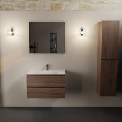 Mondiaz Badkamermeubel AIVY Mocha 80cm met Wastafel Mat Wit met kraangat Mondiaz Badkamermeubel AIVY Mocha 80cm met Wastafel Mat Wit met kraangat