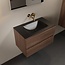 MONDIAZ Mondiaz Badkamermeubel AIVY Mocha 80cm met Wastafel Mat Zwart kraangat 0