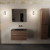 Mondiaz Badkamermeubel AIVY Mocha 80cm met Wastafel Mat Zwart kraangat 0 Mondiaz Badkamermeubel AIVY Mocha 80cm met Wastafel Mat Zwart kraangat 0