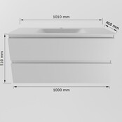 Mondiaz Badkamermeubel AIVY Mocha 100cm met Wastafel Mat Zwart met kraangat Mondiaz Badkamermeubel AIVY Mocha 100cm met Wastafel Mat Zwart met kraangat