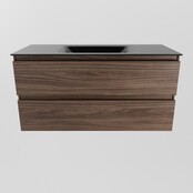 Mondiaz Badkamermeubel AIVY Mocha 100cm met Wastafel Mat Zwart kraangat 0 Mondiaz Badkamermeubel AIVY Mocha 100cm met Wastafel Mat Zwart kraangat 0