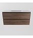MONDIAZ Mondiaz Badkamermeubel AIVY Mocha 100cm met Wastafel Mat Wit kraangat 0