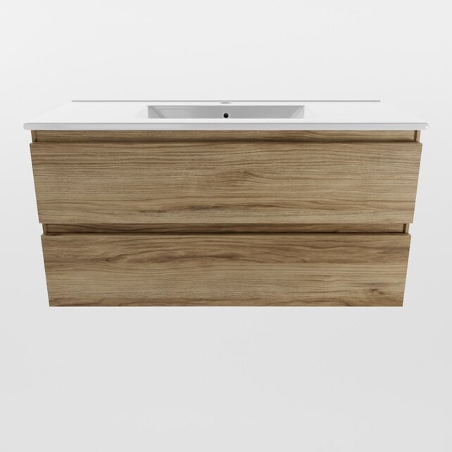 Mondiaz Badkamermeubel AIVY Chai 100cm met Wastafel Wit met kraangat