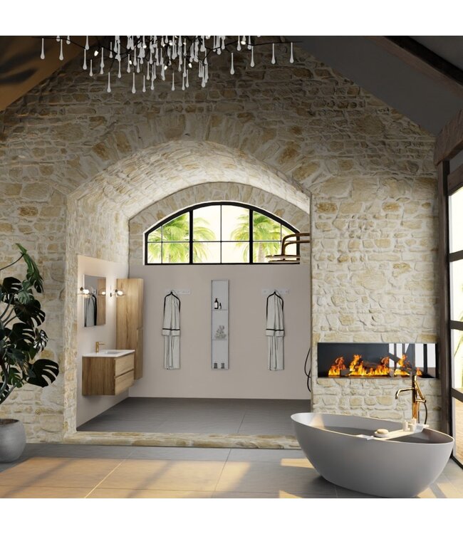 Mondiaz Badkamermeubel AIVY Chai 100cm met Wastafel Wit met kraangat