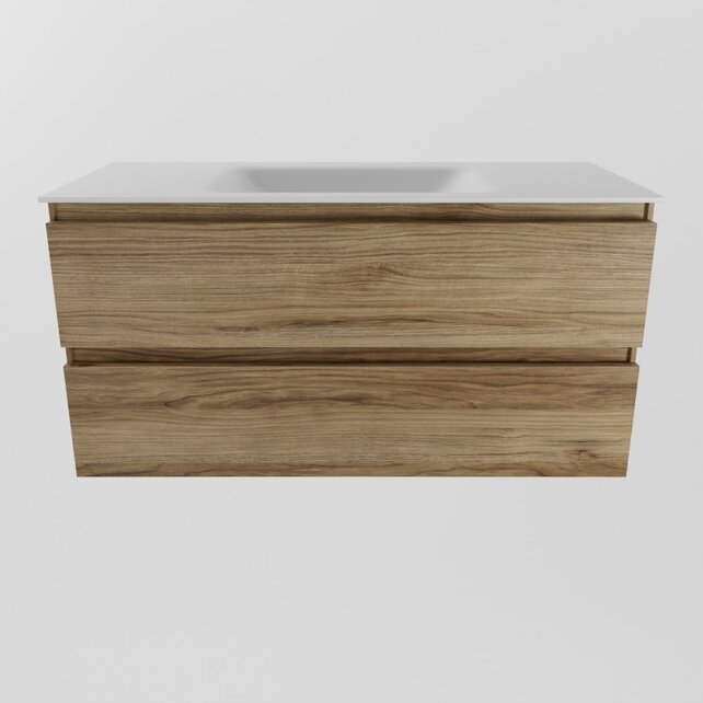 Mondiaz Badkamermeubel AIVY Chai 100cm met Wastafel Mat Wit kraangat 0 Mondiaz Badkamermeubel AIVY Chai 100cm met Wastafel Mat Wit kraangat 0