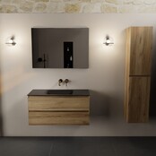 Mondiaz Badkamermeubel AIVY Chai 100cm met Wastafel Mat Zwart kraangat 0 Mondiaz Badkamermeubel AIVY Chai 100cm met Wastafel Mat Zwart kraangat 0