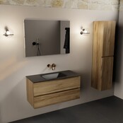 Mondiaz Badkamermeubel AIVY Chai 100cm met Wastafel Mat Zwart kraangat 0 Mondiaz Badkamermeubel AIVY Chai 100cm met Wastafel Mat Zwart kraangat 0