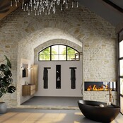 Mondiaz Badkamermeubel AIVY Chai 100cm met Wastafel Mat Zwart met kraangat