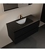 Mondiaz Badkamermeubel AIVY Urban Mat Zwart 100cm met Wastafel Mat Zwart met kraangat