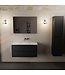 Mondiaz Badkamermeubel AIVY Urban Mat Zwart 100cm met Wastafel Mat Wit kraangat 0