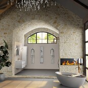 Mondiaz Badkamermeubel AIVY Talc Mat Wit 100cm met Wastafel Wit met kraangat Mondiaz Badkamermeubel AIVY Talc Mat Wit 100cm met Wastafel Wit met kraangat