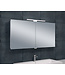 Spiegelkast Pandora 120x60x14cm Aluminium LED Verlichting Stopcontact Binnen en Buiten Spiegel Glazen Planken