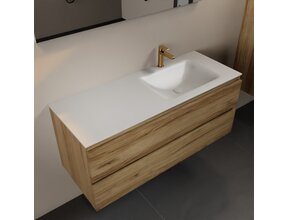 Mondiaz Badkamermeubel 120cm met wastafel Rechts AIVY Chai / Wit kraangat 1