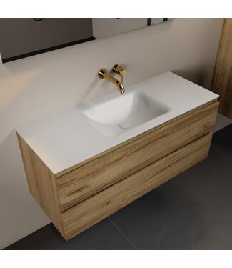 MONDIAZ Mondiaz Badkamermeubel 120cm met wastafel midden AIVY Chai / Wit kraangat 0