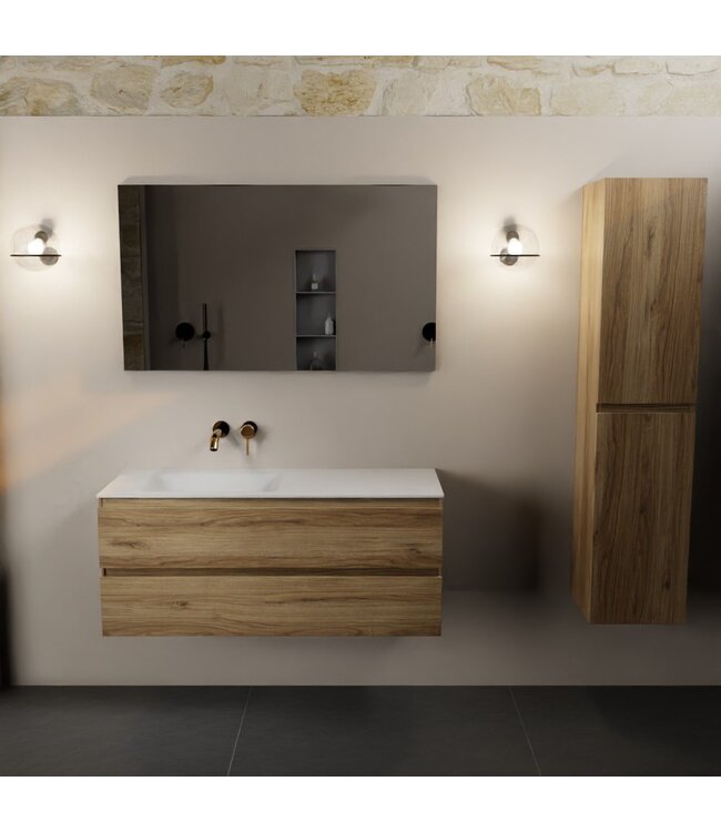 MONDIAZ Mondiaz Badkamermeubel 120cm met wastafel Links AIVY Chai / Wit kraangat 0