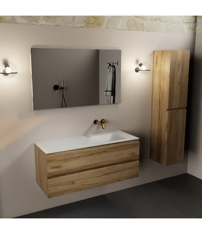 Mondiaz Badkamermeubel 120cm met wastafel Rechts AIVY Chai / Wit kraangat 0