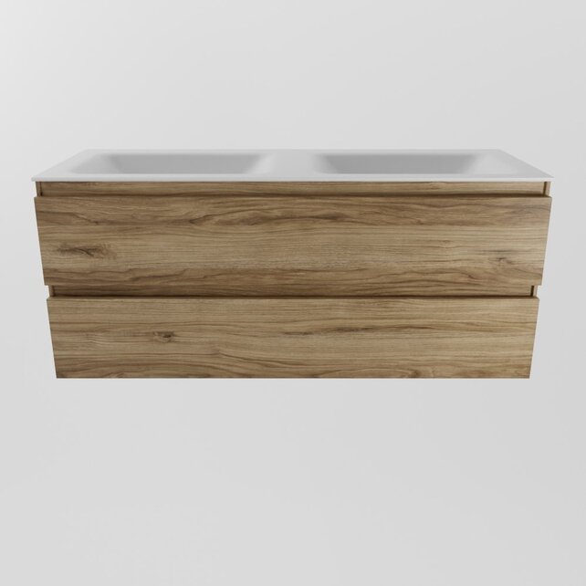 Mondiaz Badkamermeubel 120cm met wastafel Dubbel AIVY Chai / Wit kraangat 0