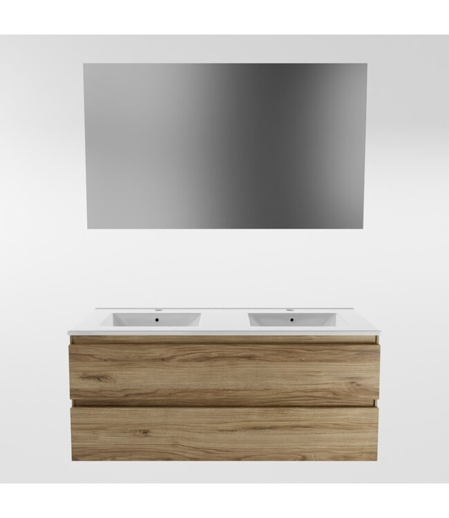 Mondiaz Badkamermeubel 120cm met wastafel Dubbel AIVY Chai / Wit kraangat 2