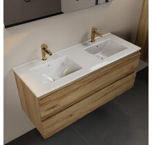 Mondiaz Badkamermeubel 120cm met wastafel Dubbel AIVY Chai / Wit kraangat 2