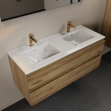Mondiaz Badkamermeubel 120cm met wastafel Dubbel AIVY Chai / Wit kraangat 2