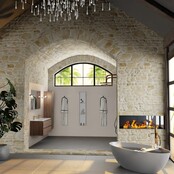 Mondiaz Badkamermeubel 120cm met wastafel Dubbel AIVY Mocha / Wit kraangat 2