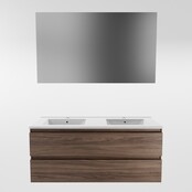 Mondiaz Badkamermeubel 120cm met wastafel Dubbel AIVY Mocha / Wit kraangat 2