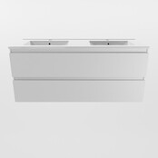 Mondiaz Badkamermeubel 120cm met wastafel Dubbel AIVY Talc Mat Wit / Wit kraangat 2 Mondiaz Badkamermeubel 120cm met wastafel Dubbel AIVY Talc Mat Wit / Wit kraangat 2