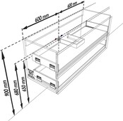 Mondiaz Badkamermeubel 120cm met wastafel Midden AIVY Urban Mat Zwart / Wit kraangat 1