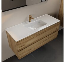 Mondiaz Badkamermeubel 120cm met wastafel Midden AIVY Chai / Wit kraangat 1