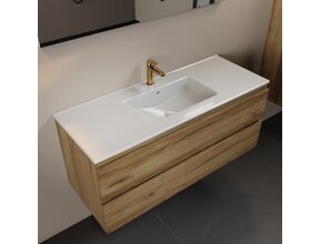 Mondiaz Badkamermeubel 120cm met wastafel Midden AIVY Chai / Wit kraangat 1