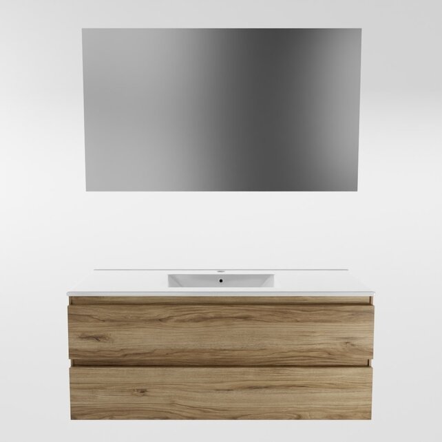 Mondiaz Badkamermeubel 120cm met wastafel Midden AIVY Chai / Wit kraangat 1