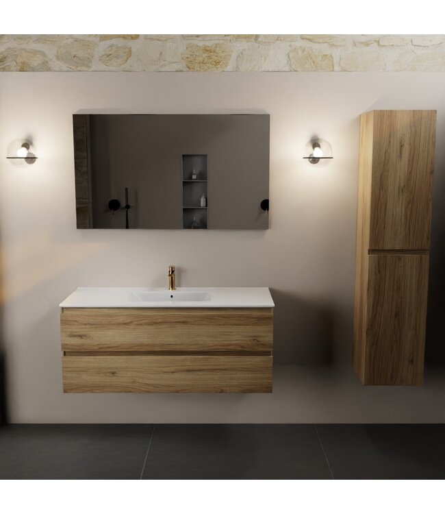 Mondiaz Badkamermeubel 120cm met wastafel Midden AIVY Chai / Wit kraangat 1