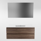 Mondiaz Badkamermeubel 120cm met wastafel Midden AIVY Mocha / Wit kraangat 1