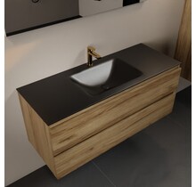 Mondiaz Badkamermeubel 120cm AIVY Chai - Wastafel Urban Zwart Midden kraangat 1