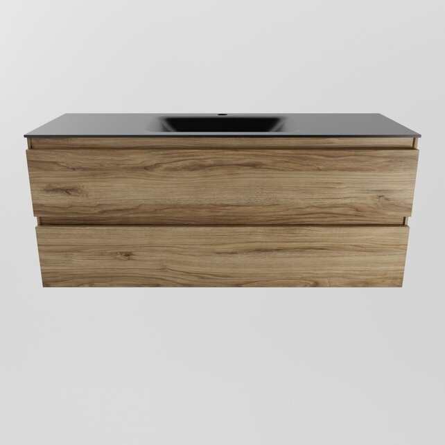 Mondiaz Badkamermeubel 120cm AIVY Chai - Wastafel Urban Zwart Midden kraangat 1