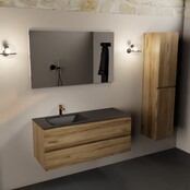 Mondiaz Badkamermeubel 120cm AIVY Chai - Wastafel Urban Zwart Links kraangat 1