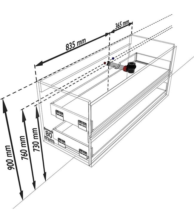 Mondiaz Badkamermeubel 120cm AIVY Chai - Wastafel Urban Zwart Rechts kraangat 1