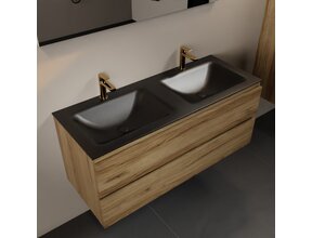 Mondiaz Badkamermeubel 120cm AIVY Chai - Wastafel Urban Zwart Dubbel kraangat 2