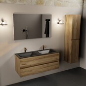Mondiaz Badkamermeubel 120cm AIVY Chai - Wastafel Urban Zwart Dubbel kraangat 2 Mondiaz Badkamermeubel 120cm AIVY Chai - Wastafel Urban Zwart Dubbel kraangat 2