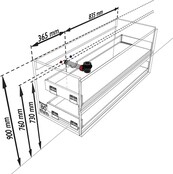 Mondiaz Badkamermeubel 120cm AIVY Chai - Wastafel Urban Zwart Links kraangat 0