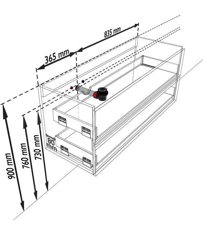 Mondiaz Badkamermeubel 120cm AIVY Chai - Wastafel Urban Zwart Links kraangat 0