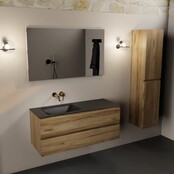 Mondiaz Badkamermeubel 120cm AIVY Chai - Wastafel Urban Zwart Links kraangat 0