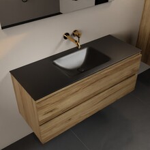 Mondiaz Badkamermeubel 120cm AIVY Chai - Wastafel Urban Zwart Midden kraangat 0