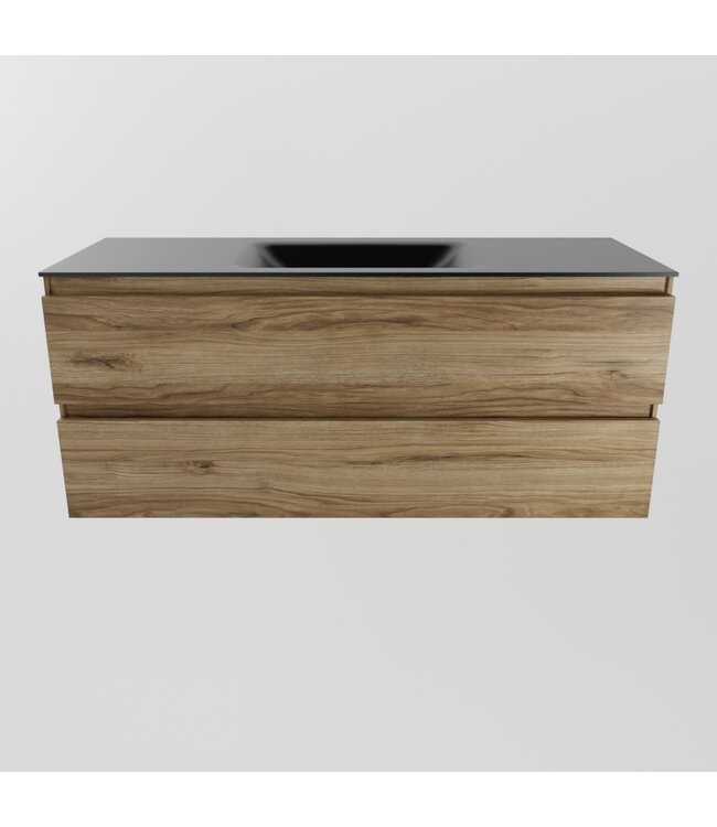 MONDIAZ Mondiaz Badkamermeubel 120cm AIVY Chai - Wastafel Urban Zwart Midden kraangat 0