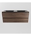 Mondiaz Badkamermeubel 120cm AIVY Mocha - Wastafel Urban Zwart Dubbel kraangat 2